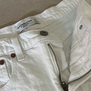 Abercrombie & Fitch White Jean Shorts